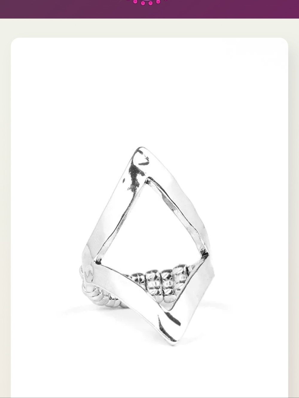 Ring ~ Point Out The Obvious Silver